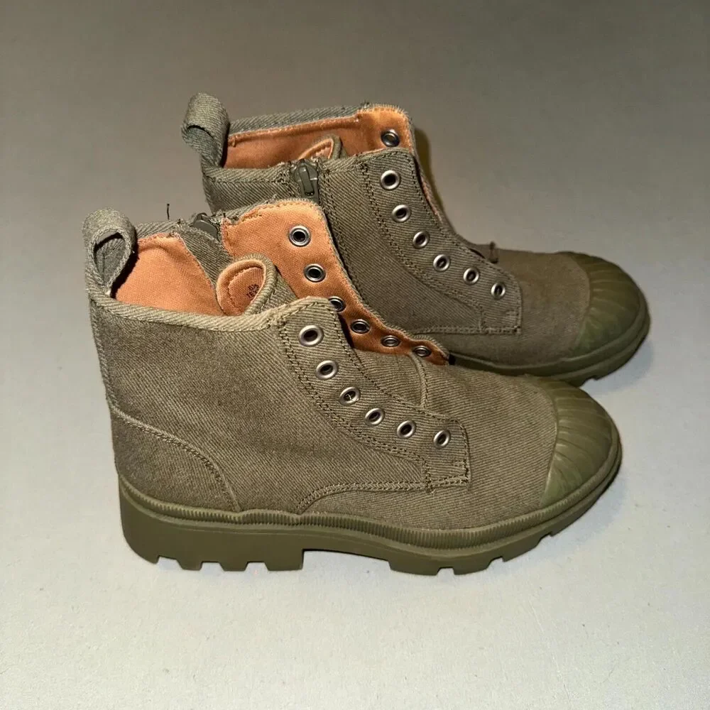 Universal Thread Teagan Women's US 6.5 Bootie Olive Lace-Up Casual Ankle Boots‎